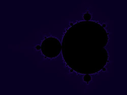Mandelbrot set rendered using the basic integer palette