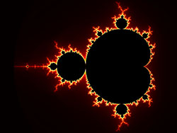 Mandelbrot set rendered with a fire palette