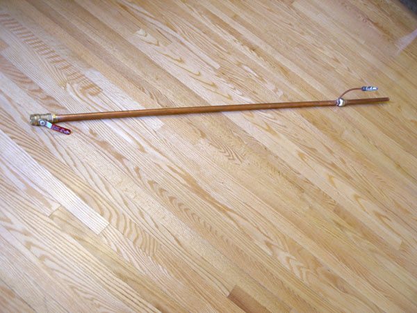 Finished Ranque-Hilsch effect tube, second view